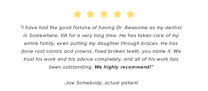 how to write a dentist review