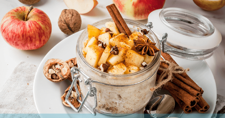 Delicious fall food favorite: Apple cinnamon overnight oats