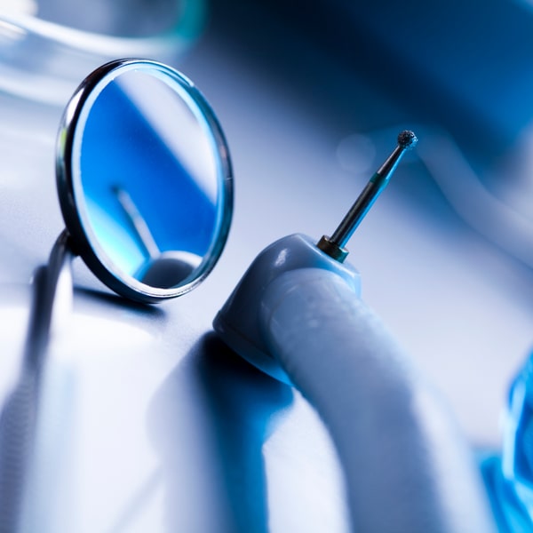 Closeup photo of a dental instruments