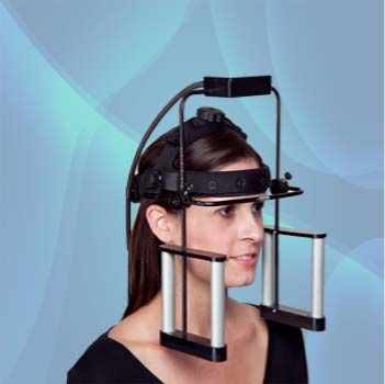 Woman smiling while using biopack computerized jaw tracking